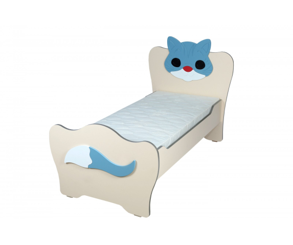 Ліжко дитяче з МДФ накладками без матрацу «Кошеня»