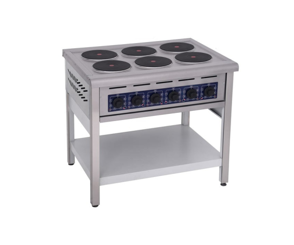 Плита електрична без духової шафи, 6 конфорок