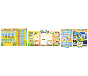 Комплект стендів для кабінету англійської мов...