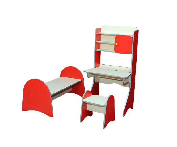 Стінка дитяча «Лікарня дитяча» з 3-х елементів: стіл, табурет і ліжко