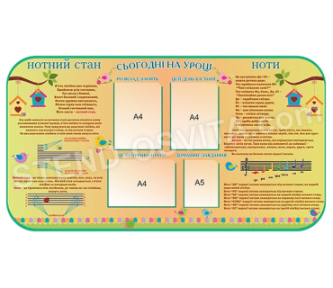 Стенд для кабінету музики