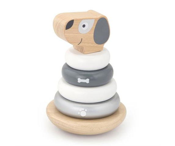 Дерев'яна піраміда-неваляшка  "Собачка"