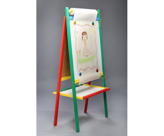 Магнітно-маркерний мольберт з рулоном паперу