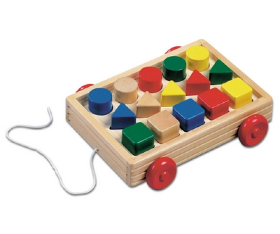Візок з геометричними фігурами