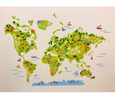 Тематична стінна карта світу 