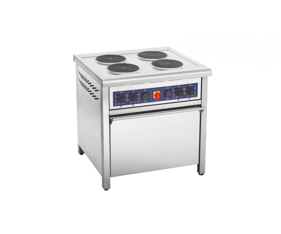 Плита електрична з жарочною шафою, 4 конфорки