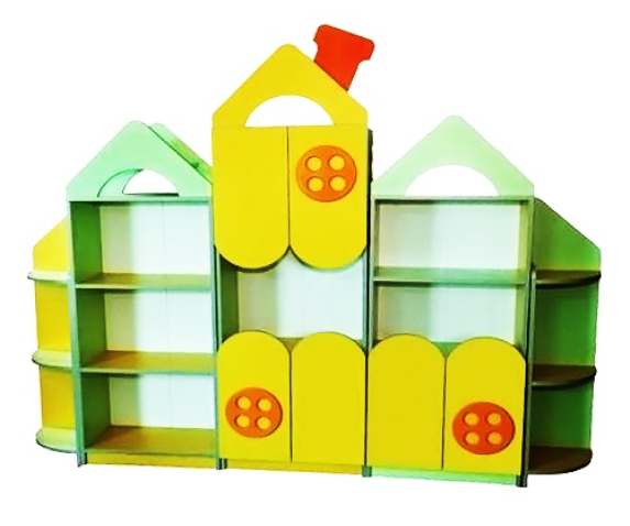 Стінка дитяча «Звірята» №6 відкрита (6 відділень)