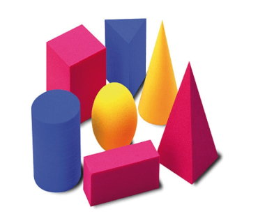Набір геометричних тіл та фігур з пінопласту