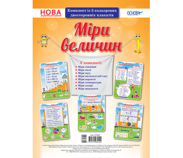 Набір таблиць. Величини та їх одиниці