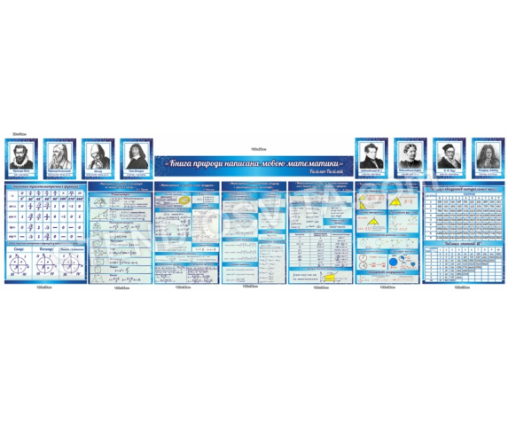 Комплект стендів для кабінету математики №1