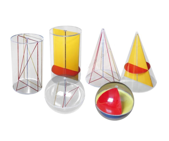 Набір моделей геометричних тіл з перерізом