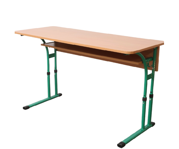 Парта учнівська двомісна з заокругленими кутами зі змінною висотою