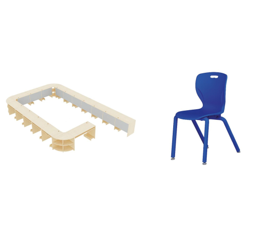 Комплект меблів для лінгафонного кабінету та кабінету інформатики (15+1 робочих місць)