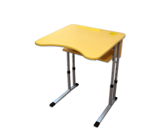 Парта учнівська одномісна (з полицею та регулюванням кута нахилу стільниці №3-6)