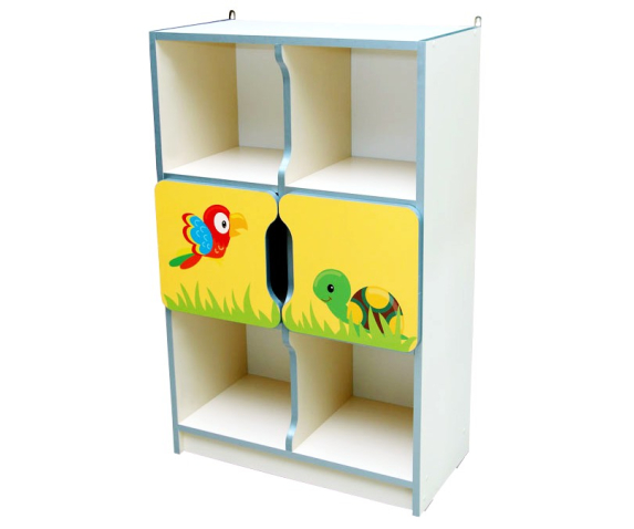 Стінка дитяча «Звірята» №4 напівзакрита з 2-ма малими дверима