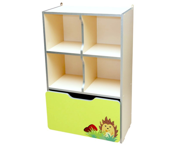 Стінка дитяча «Звірята» №8 відкритий з шухлядою (5 відділень)