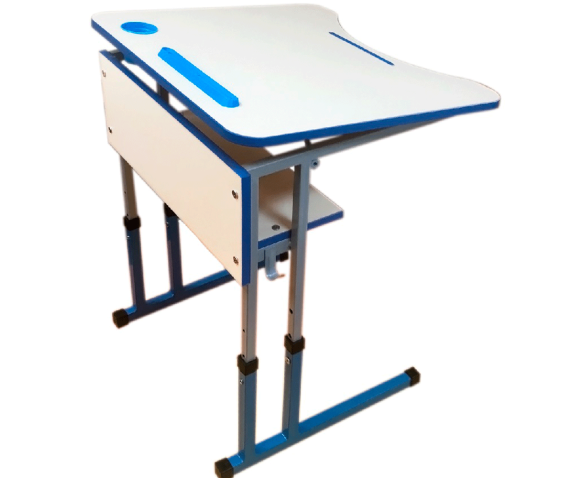 Стіл учнівський одномісний з регулюванням висоти з регулюванням кута нахилу стільниці 0-8°