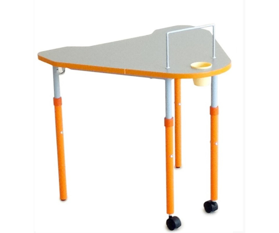 Парта учнівська одномісна мобільна з регулюванням висоти та кута нахилу стільниці, №3-5, мобільна, з регульованою висотою та нахилом стільниці