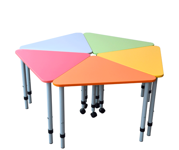 Стіл мобільний модульний “Трикутник” 72° регульований по висоті