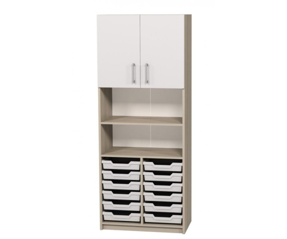 Шафа напівзакрита з лотками