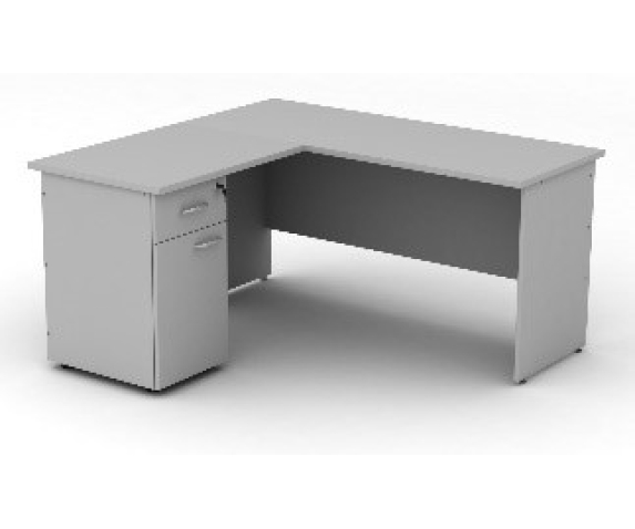 Стіл учительський лівосторонній з тумбою та висувним ящиком