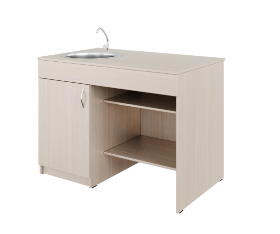 Стіл демонстраційний з мийкою МДФ+HPL