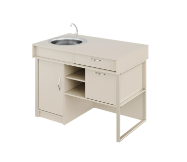 Стіл демонстраційний з мийкою МДФ+HPL
