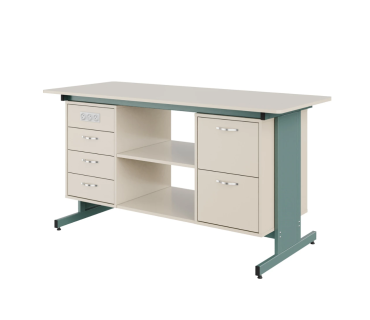 Стіл демонстраційний двотумбовий з розетками ...