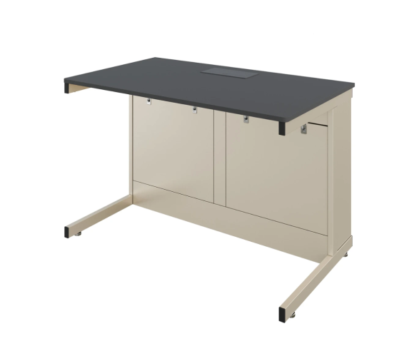 Стіл лабораторний двомісний з розетками МДФ+HPL