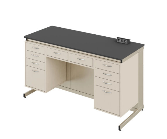 Стіл демонстраційний з розетками ЛДСП