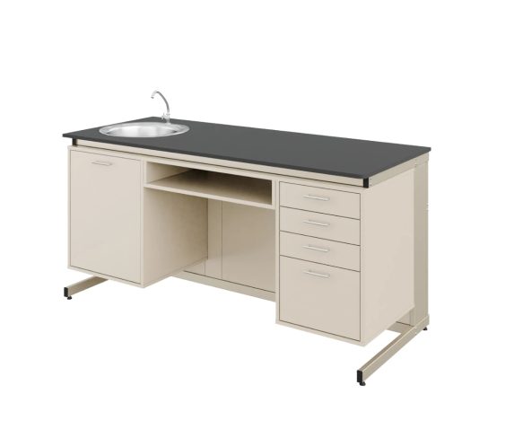 Стіл демонстраційний з мийкою МДФ+HPL